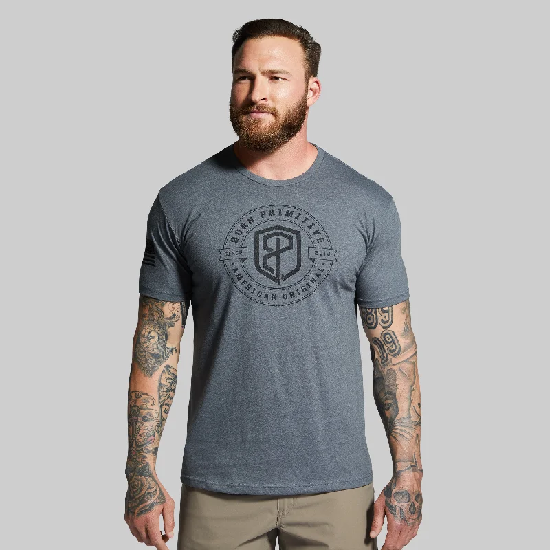 Effortless Rugged Fashionable Wear American Original T-Shirt (Heather Metal)