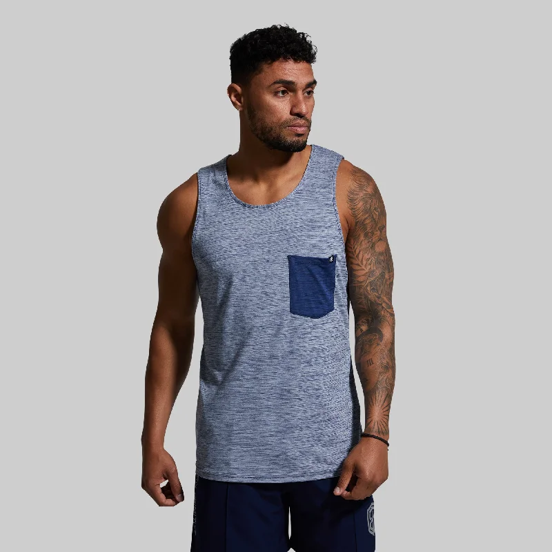 Rugged Edge Cool Pieces Athleisure Pocket Tank (Ocean)