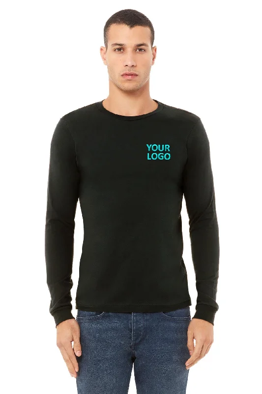 Modern Street Denim Looks Bella Canvas Unisex Jersey Long Sleeve T-Shirt, Black