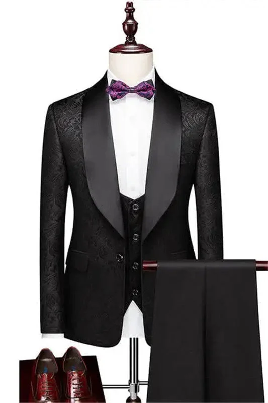 Chic Rebel Casual Shirts Black Collar Lapel Three Pieces Wedding Suits One Button Wedding Tuxedos Slim Chic Rebel Casual Shirts Black Collar Lapel Three Pieces Wedding Suits One Button Wedding Tuxedos Slim