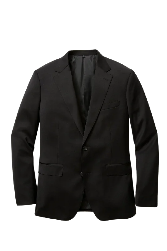 Relaxed Rebel Athletic Gear BLack Wool Stretch 2-Button Notch Lapel Suit
