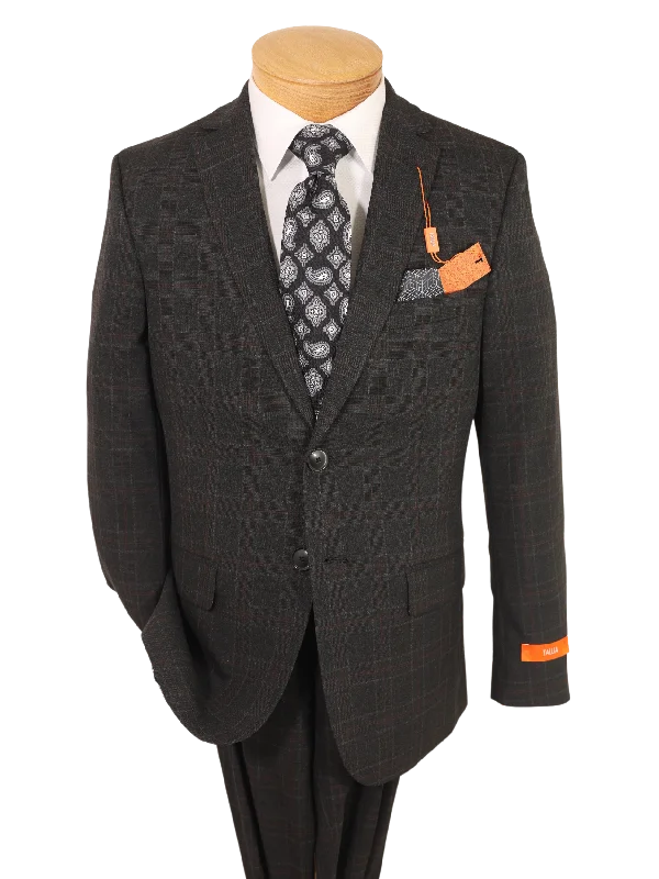 Sophisticated Luxe Sporty Designs Tallia 35221 Boy's Suit - Skinny Fit - Windowpane - Charcoal Sophisticated Luxe Sporty Designs Tallia 35221 Boy's Suit - Skinny Fit - Windowpane - Charcoal