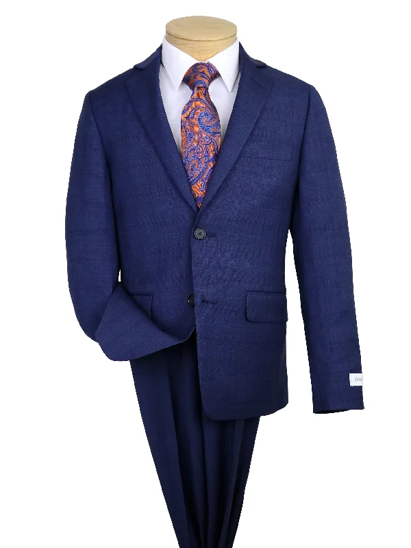 Understated Luxury Formal Wear Jared Elliot 37722 Boy's Suit - Plaid - Blue
