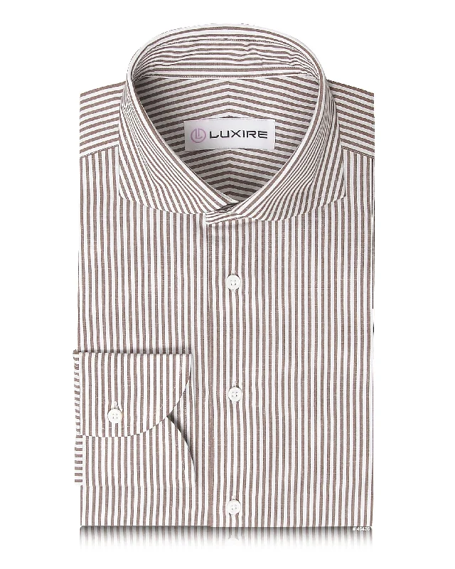 Retro Street Smart Casual Brown Candy Dress Stripes