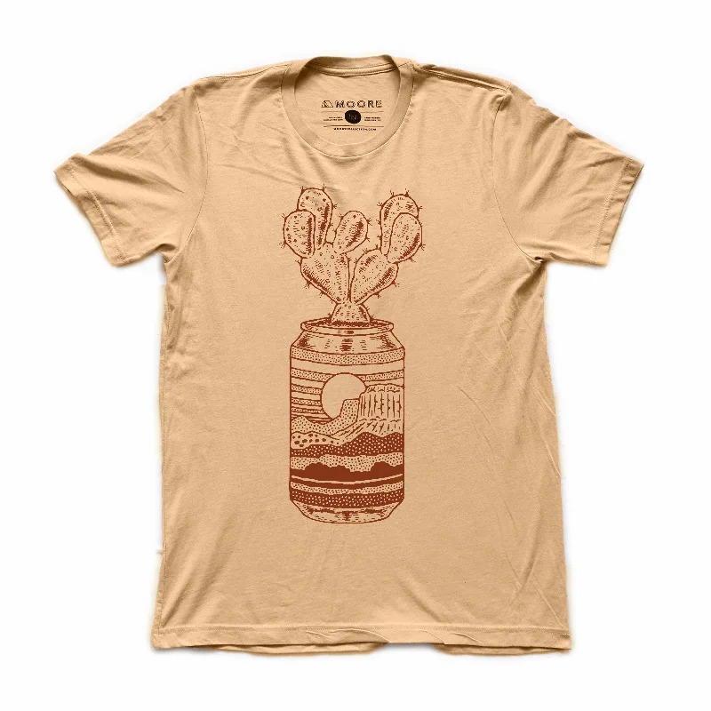Understated Street Comfy Tops Cactus Can Tee-Sand Dune