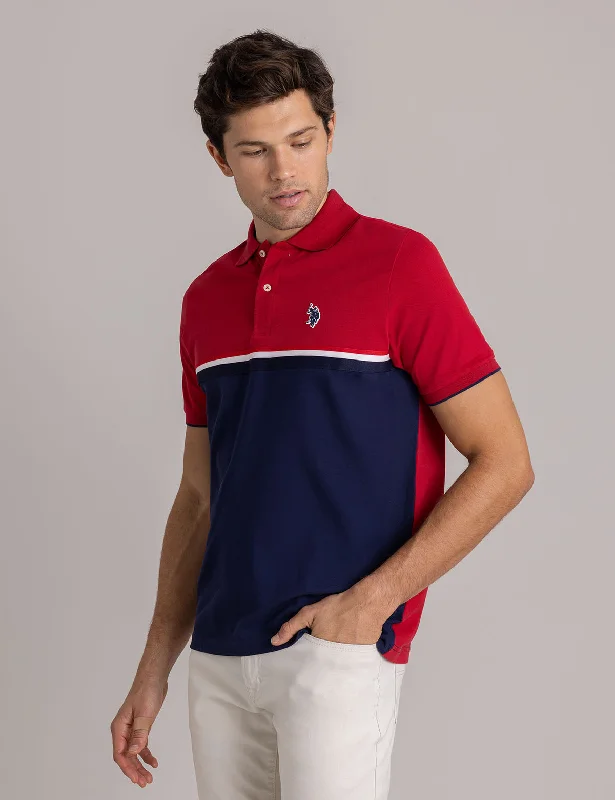 Sophisticated Rugged Casual Shoes COLORBLOCK SIGNATURE STRIPE POLO SHIRT