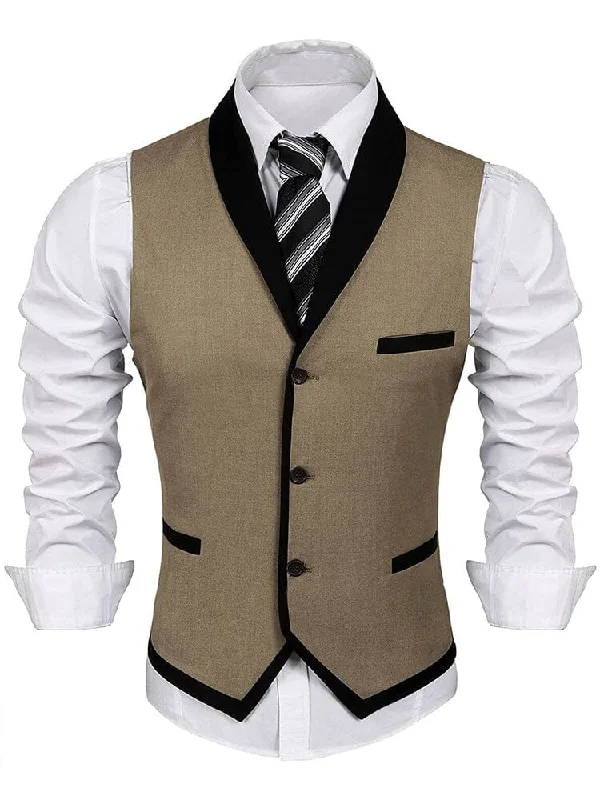 Vintage Cool Practical Clothing Buttons V-neck Suit Vest (US Only)