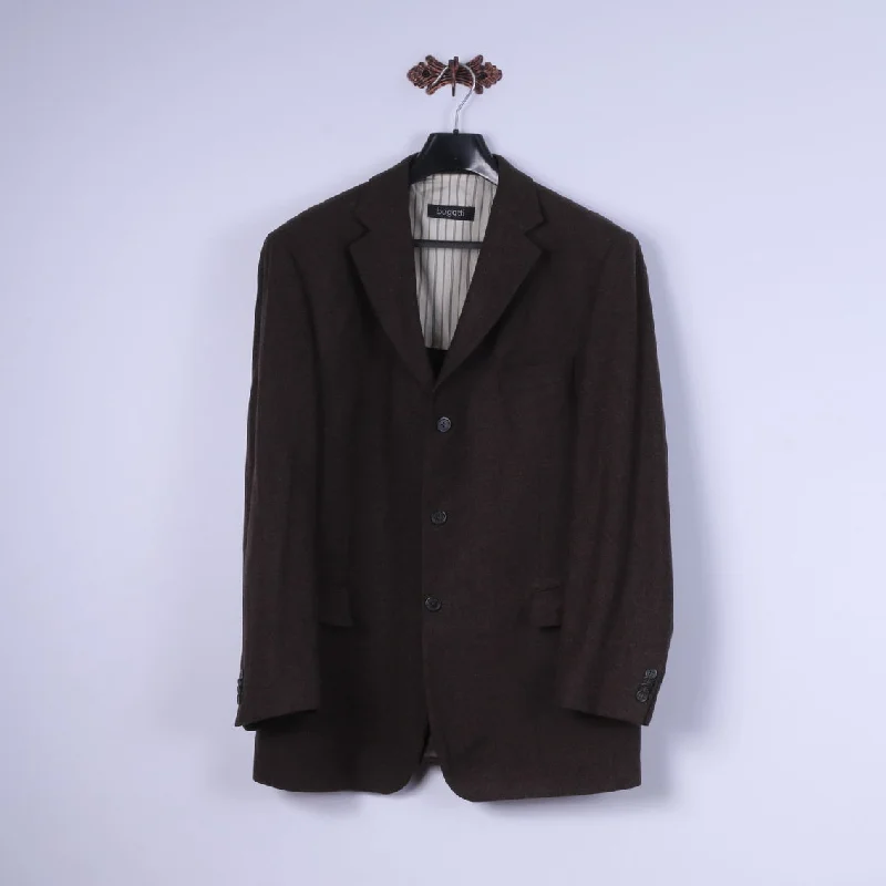 Street Rebel Timeless Wardrobe Bugatti Men 52 42 Blazer Brown 100% Wool Single Breasted Woolmark Classic Jacket Street Rebel Timeless Wardrobe Bugatti Men 52 42 Blazer Brown 100% Wool Single Breasted Woolmark Classic Jacket