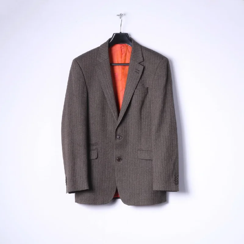 Urban Chic Comfortable Fits Ben Sherman Mens 38" S Regular Blazer Brown Herringbone Single Breasted Jacket Urban Chic Comfortable Fits Ben Sherman Mens 38" S Regular Blazer Brown Herringbone Single Breasted Jacket