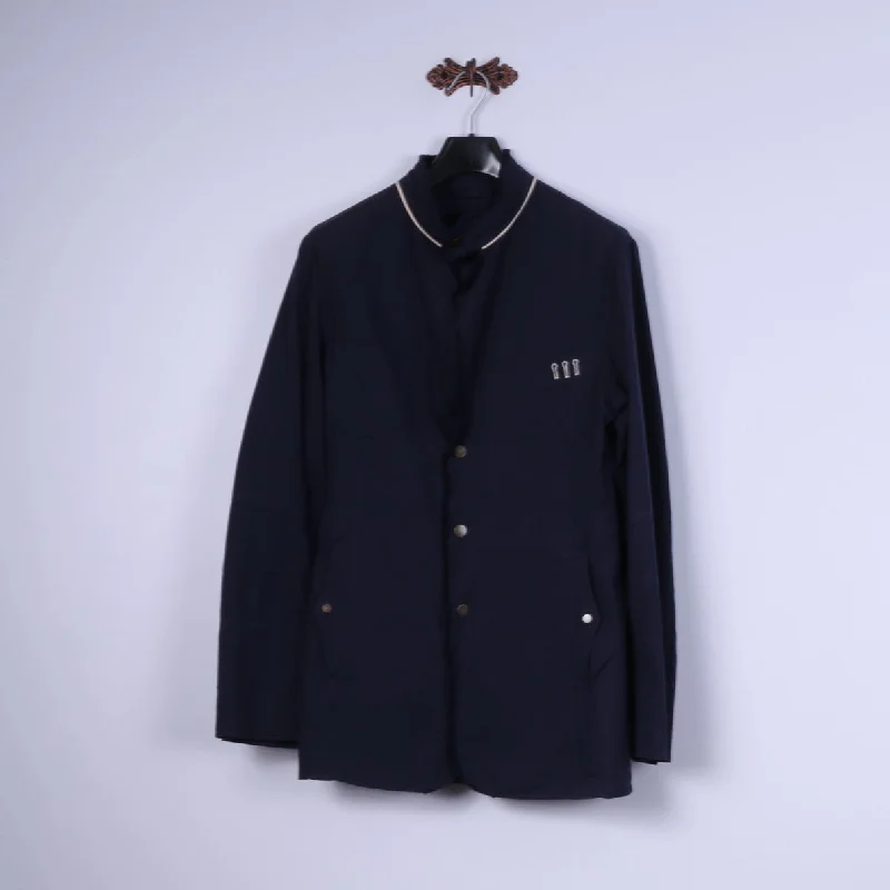 Vintage Rugged Fashion Jacket Pierre Cardin Paris Men 50 40 Blazer Navy Cotton Marine Snaps Casual Light Jacket Vintage Rugged Fashion Jacket Pierre Cardin Paris Men 50 40 Blazer Navy Cotton Marine Snaps Casual Light Jacket