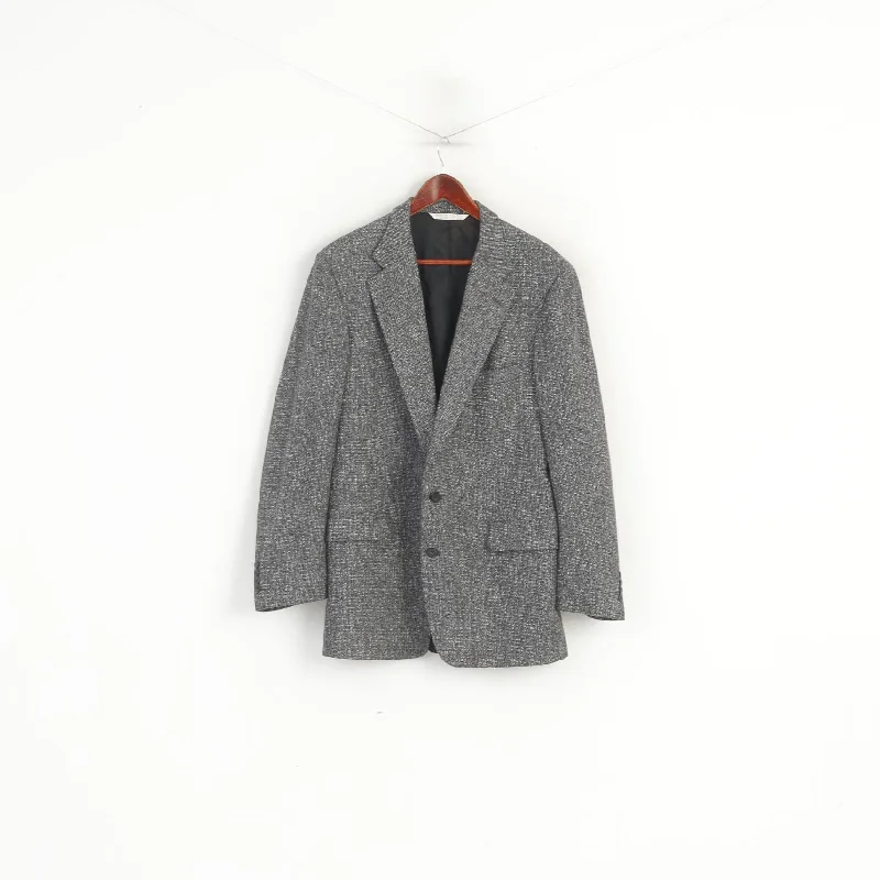 Heritage Rebel Comfy Tops Saxony Hall Men 46 Blazer Navy Vintage Wool Single Breasted Shoulder Pads Jacket Heritage Rebel Comfy Tops Saxony Hall Men 46 Blazer Navy Vintage Wool Single Breasted Shoulder Pads Jacket