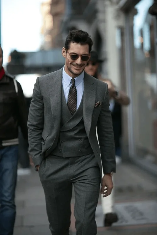 Timeless Cool Practical Clothing Mens Gray Tweed Suit for wedding groomsmen Suit 3 Piece Suit Gift For men Slim Fit Suit wedding suit for Groom, men Wear Suit Timeless Cool Practical Clothing Mens Gray Tweed Suit for wedding groomsmen Suit 3 Piece Suit Gift For men Slim Fit Suit wedding suit for Groom, men Wear Suit