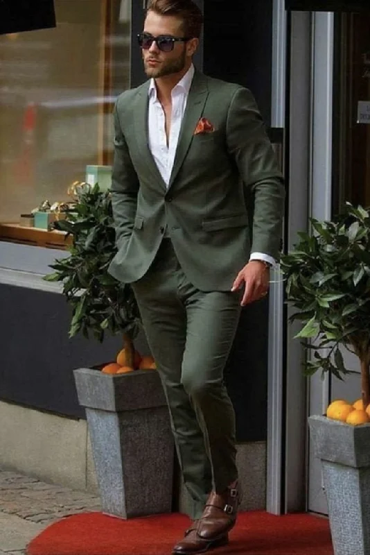 Chic Rebel Casual Fits Men's Two Piece Suit Olive Green, Slim Fit Suit Wedding Suit, Dinner Suit, Party Wear Suit Chic Rebel Casual Fits Men's Two Piece Suit Olive Green, Slim Fit Suit Wedding Suit, Dinner Suit, Party Wear Suit