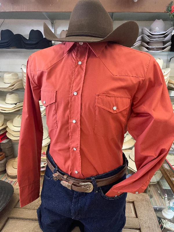 Chic Smart Sporty Jackets Roper Terracotta Men's Western Shirt