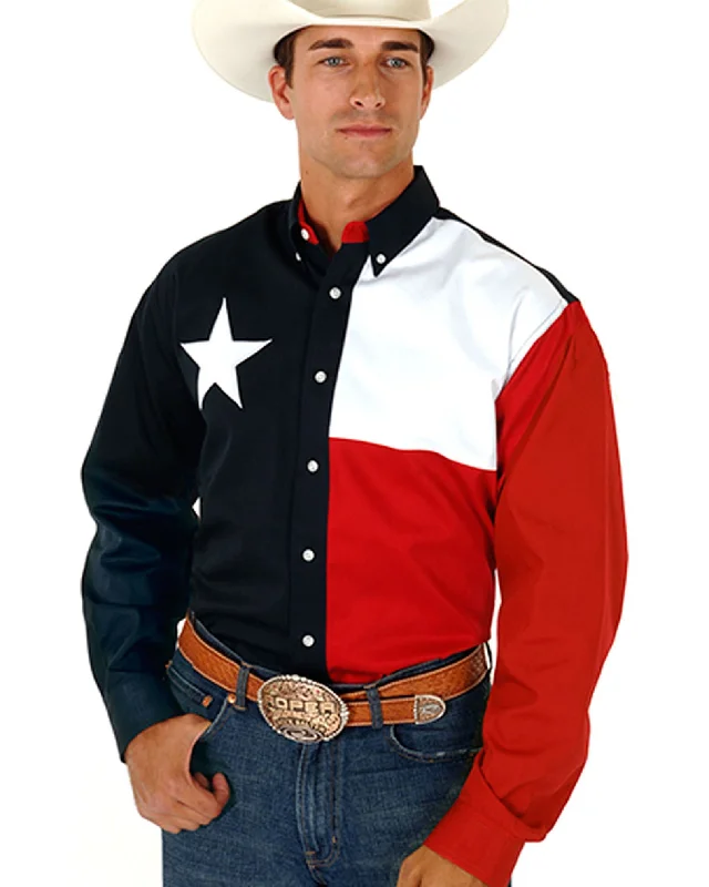 Minimalist Street Fashion Jacket Texas Flag Long Sleeve Shirt