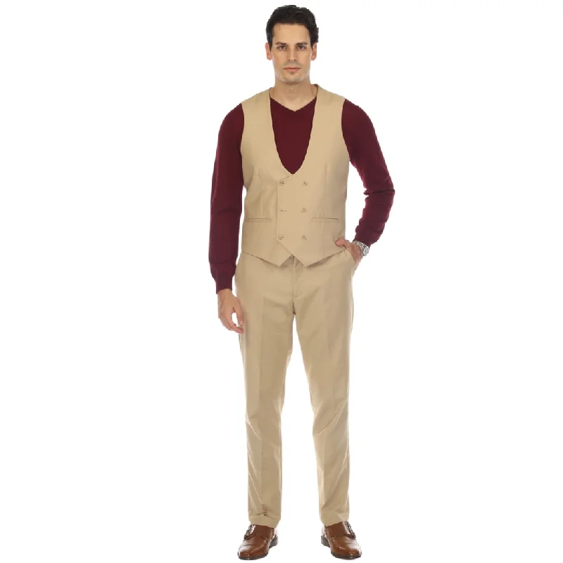 Understated Rugged Classic Fits Solo Adjustable Casual & Formal Tan Vest
