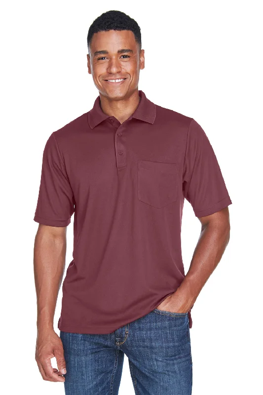 Classic Cool Chic Outfits Core 365 Mens Origin Performance Moisture Wicking Short Sleeve Polo Shirt w/ Pocket - Burgundy Classic Cool Chic Outfits Core 365 Mens Origin Performance Moisture Wicking Short Sleeve Polo Shirt w/ Pocket - Burgundy