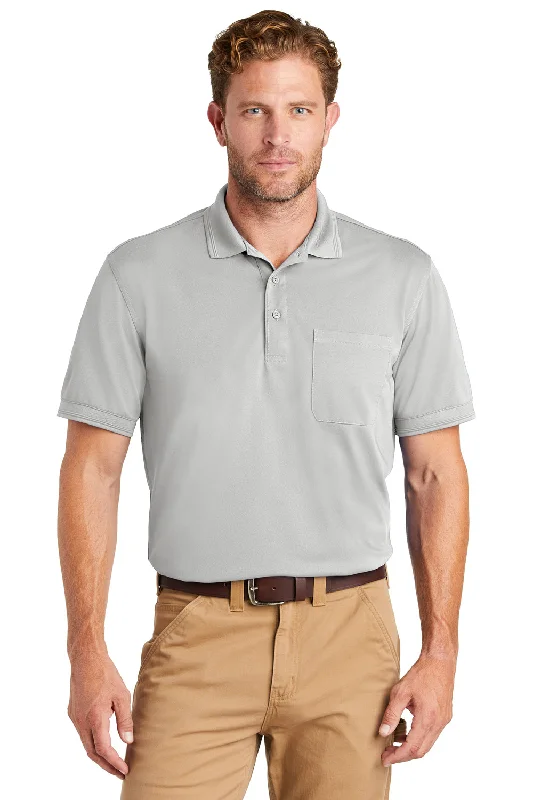 Effortless Urban Urban Fashion CornerStone Mens Industrial Moisture Wicking Short Sleeve Polo Shirt w/ Pocket - Light Grey Effortless Urban Urban Fashion CornerStone Mens Industrial Moisture Wicking Short Sleeve Polo Shirt w/ Pocket - Light Grey