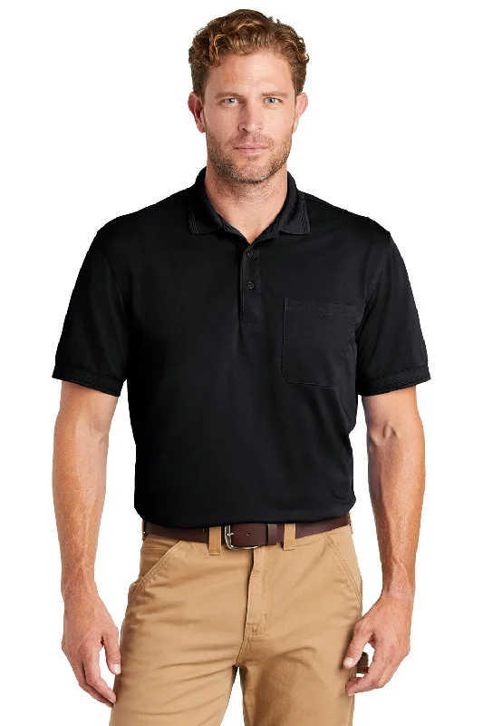 Urban Polished Designer Pieces CornerStone Mens Industrial Moisture Wicking Short Sleeve Polo Shirt w/ Pocket - Navy Blue Urban Polished Designer Pieces CornerStone Mens Industrial Moisture Wicking Short Sleeve Polo Shirt w/ Pocket - Navy Blue