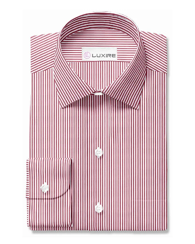 Smart Minimal Outdoor Apparel Dark Red White Candy Stripes