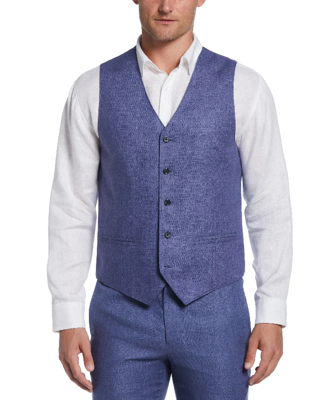 Vintage Luxe Formal Casuals Delave Linen Vest