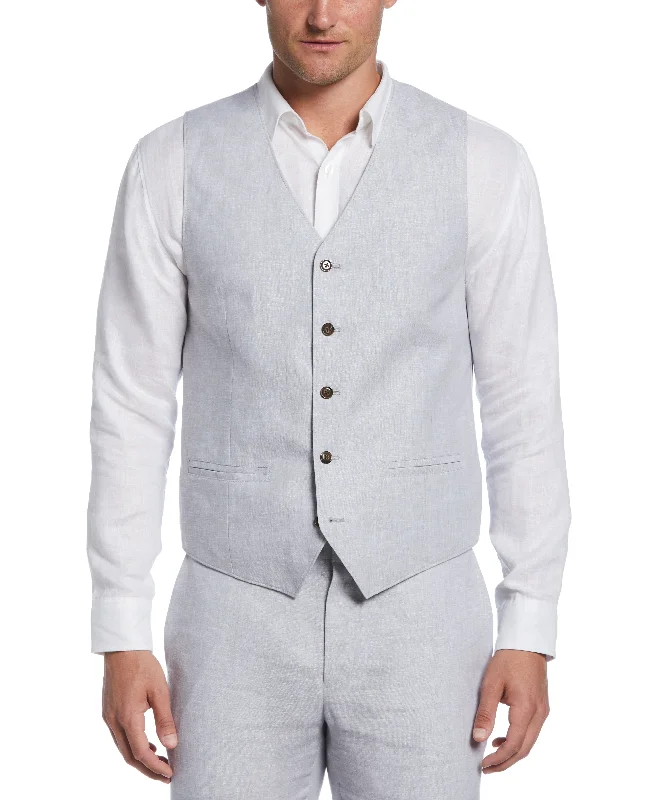 Sophisticated Sleek Smart Pants Delave Linen Vest