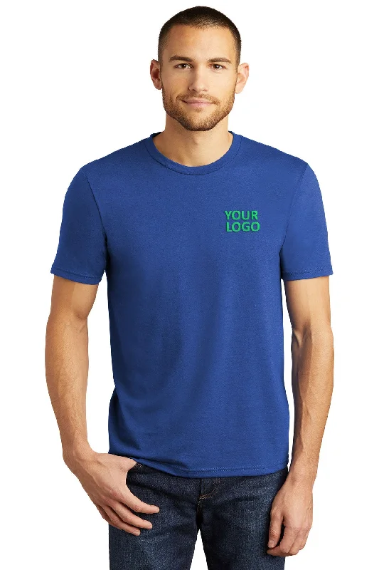 Monochrome Minimal Fashion Pants District Made Mens Perfect Tri Crew Tee's, Deep Royal Monochrome Minimal Fashion Pants District Made Mens Perfect Tri Crew Tee's, Deep Royal