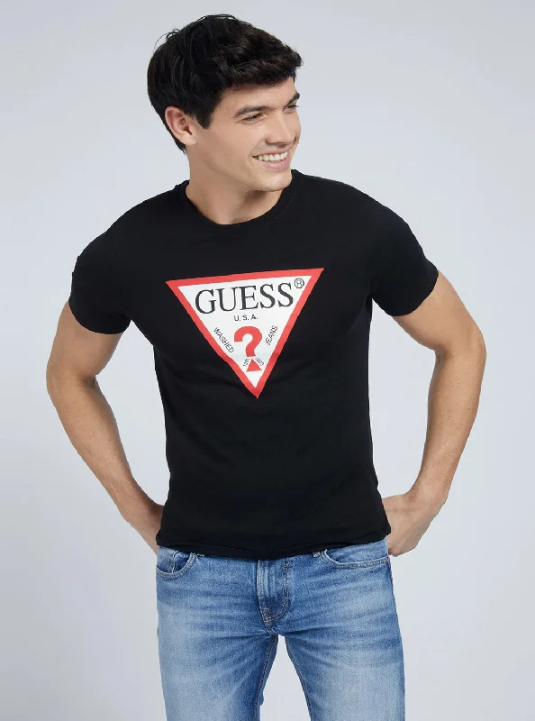 Effortless Minimal Chic Styles Eco Black Original Logo T-Shirt