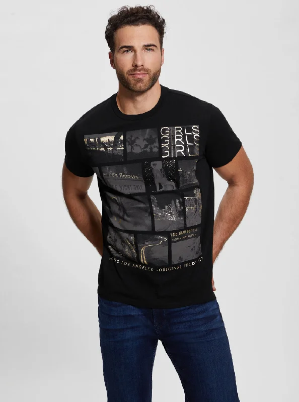 Minimal Rugged Classic Apparel Eco Black Short Sleeve LA T-Shirt