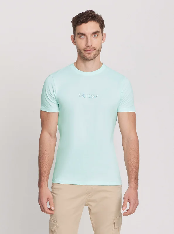 Understated Smart Warm Jackets Eco Blue Multi Coloured Logo T-Shirt