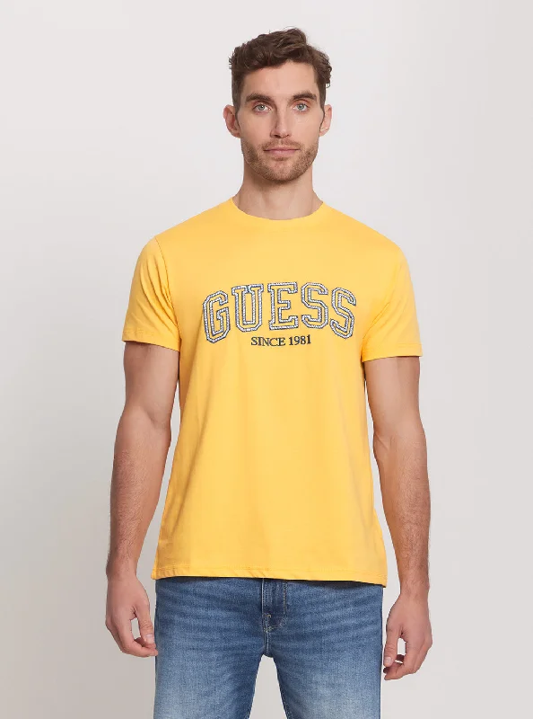 Vintage Luxe Cool Jackets Eco Yellow College Logo T-Shirt