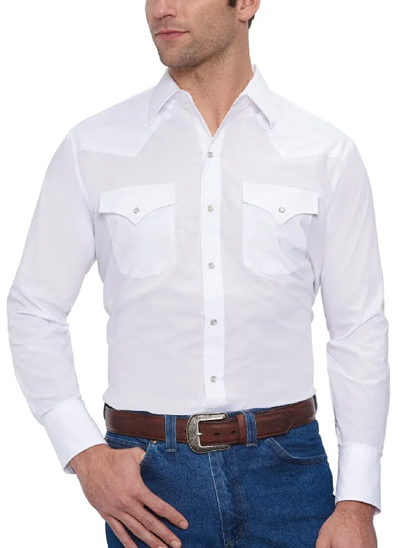 Urban Edge Cool Jackets Ely & Walker Solid White long sleeve Western Shirt