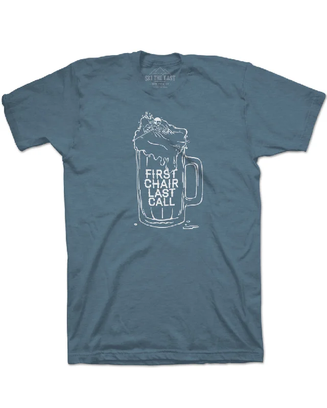 Smart Urban Comfortable Fits First Chair Last Call Tee - Indigo