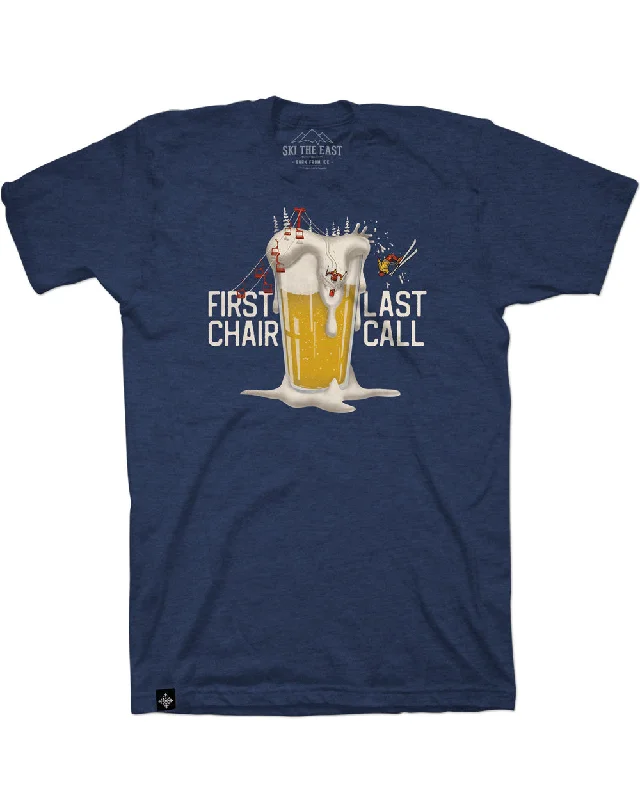 Effortless Minimal Fashion Jeans First Chair Last Call Tee - Navy
