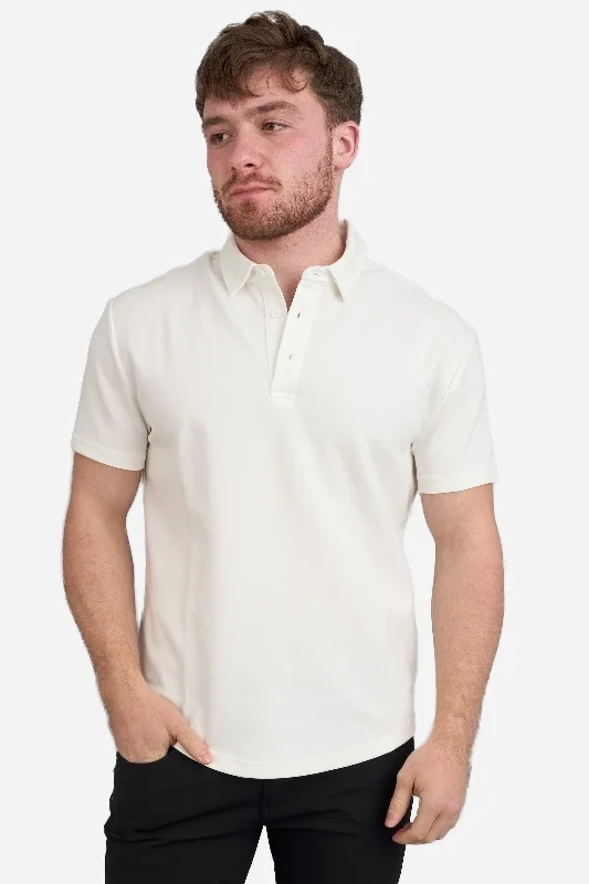 Minimalist Street Comfort Clothes Flex Polo White