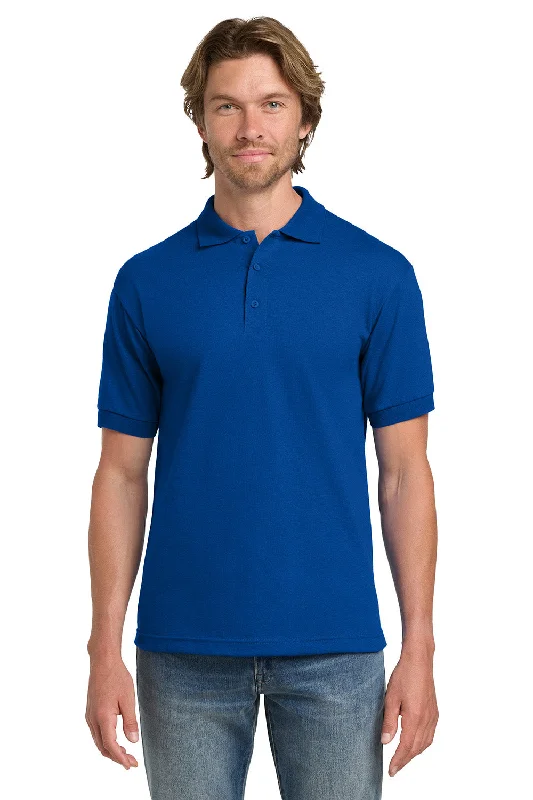 Monochrome Chic Relaxed T-shirts Gildan Mens DryBlend Moisture Wicking Short Sleeve Polo Shirt - Royal Blue Monochrome Chic Relaxed T-shirts Gildan Mens DryBlend Moisture Wicking Short Sleeve Polo Shirt - Royal Blue