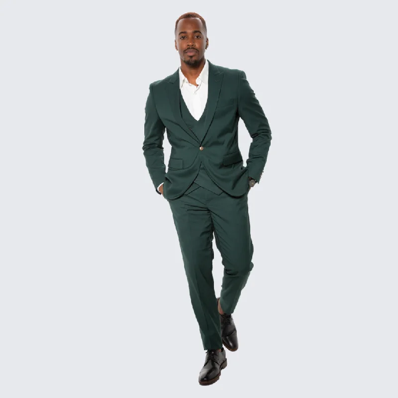 Retro Edge Comfort Jackets Green Skinny Fit Suit Three Piece Set with Double Breasted Vest - Wedding - Prom Retro Edge Comfort Jackets Green Skinny Fit Suit Three Piece Set with Double Breasted Vest - Wedding - Prom