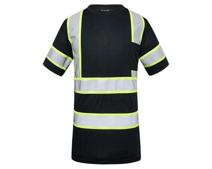 Retro Monochrome Casual Jackets GSS Two tone short sleeve t shirt with chest pocket 5011 BLACK Retro Monochrome Casual Jackets GSS Two tone short sleeve t shirt with chest pocket 5011 BLACK