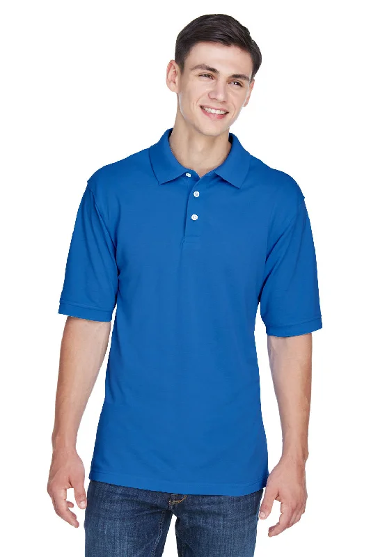 Modern Street Comfort Jackets Harriton Mens Easy Blend Wrinkle Resistant Short Sleeve Polo Shirt - True Royal Blue Modern Street Comfort Jackets Harriton Mens Easy Blend Wrinkle Resistant Short Sleeve Polo Shirt - True Royal Blue
