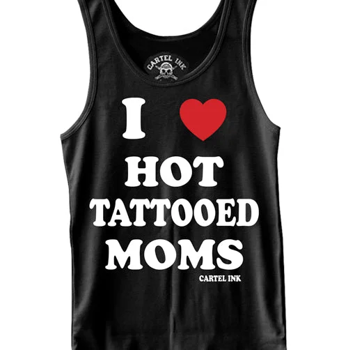 Minimalist Street Basic Essentials I Love Hot Tattooed Moms Men's Tank Top