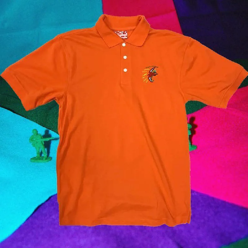Sleek Rugged Minimal Apparel ILLEGAL CIVILIZATION CORPORATE  DINO POLO // ORANGE