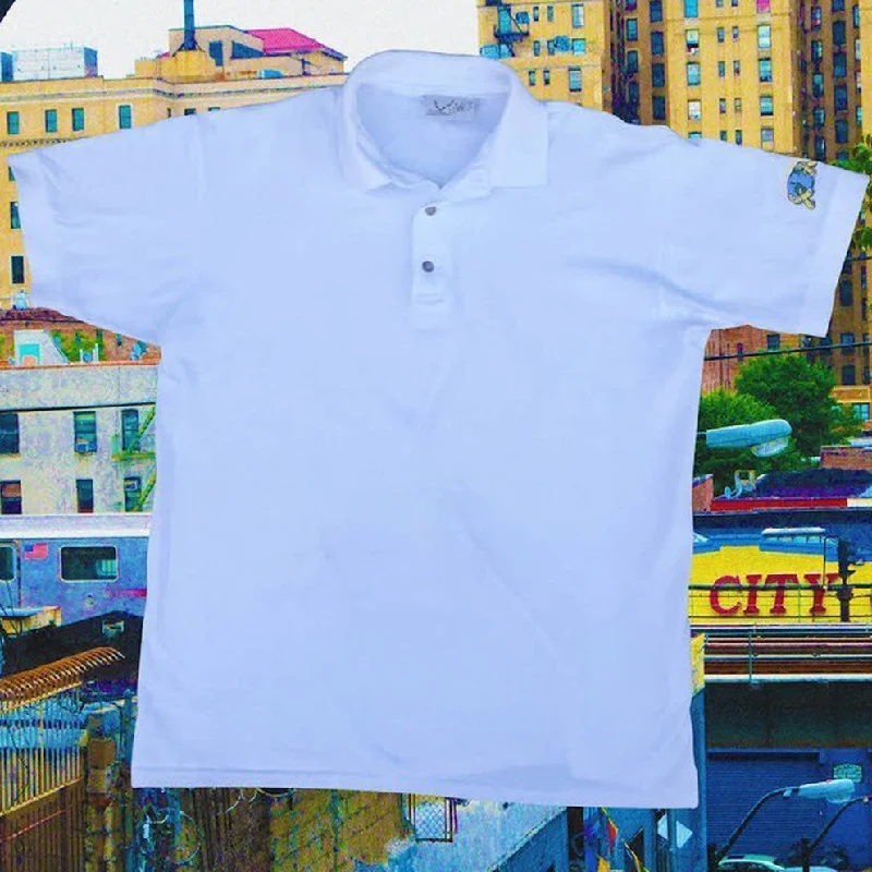 Effortless Urban Comfortable Fits ILLEGAL CIVILIZATION JET SETTERS POLO // WHITE