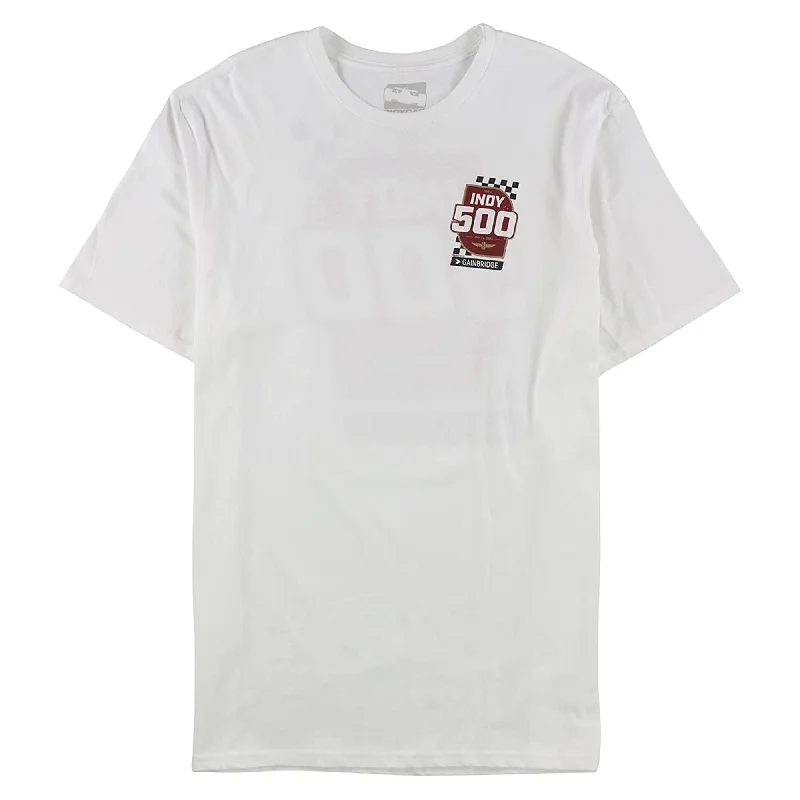 Classic Cool Casual Shoes Indy 500 Mens White Event Graphic T-Shirt