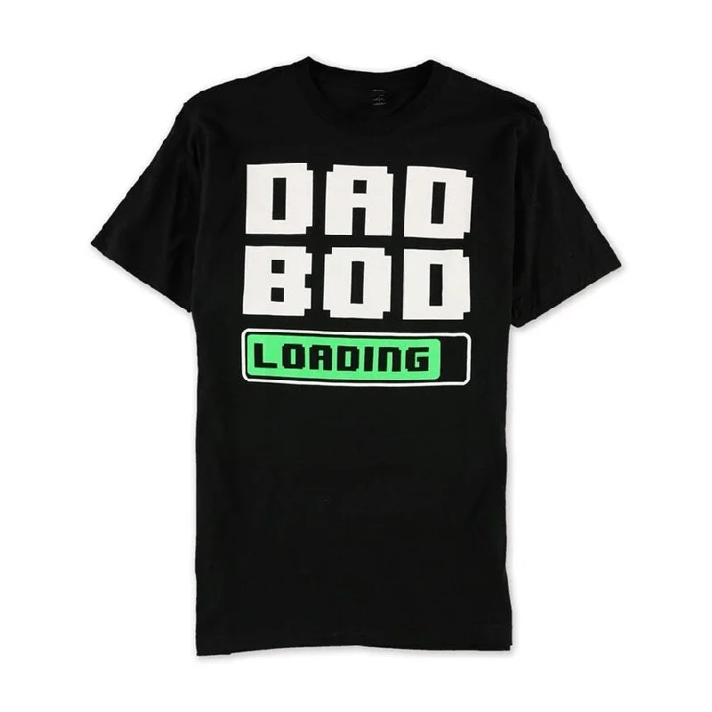 Monochrome Chic Casual Shirts Jem Mens Loading Graphic T-Shirt, Black, Large