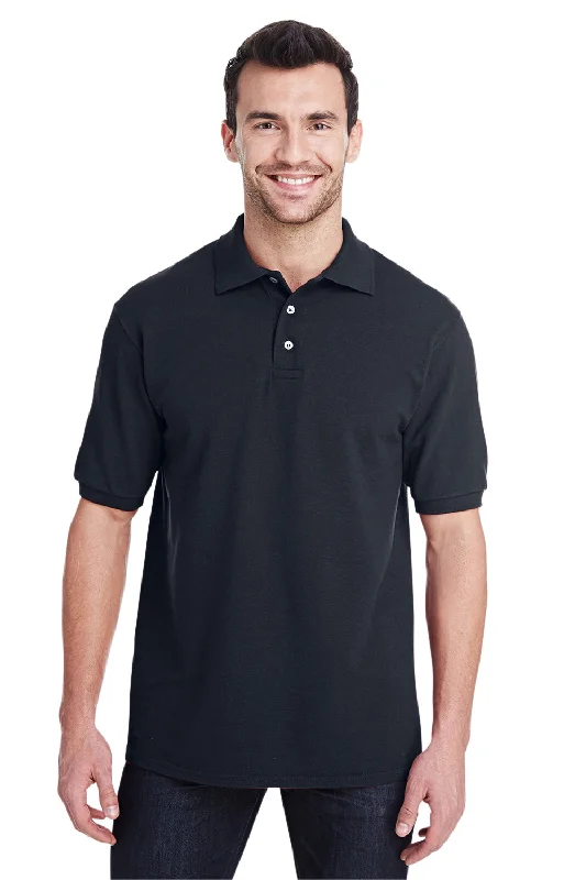 Minimalist Street Premium Wardrobe Jerzees Mens Short Sleeve Polo Shirt - Black