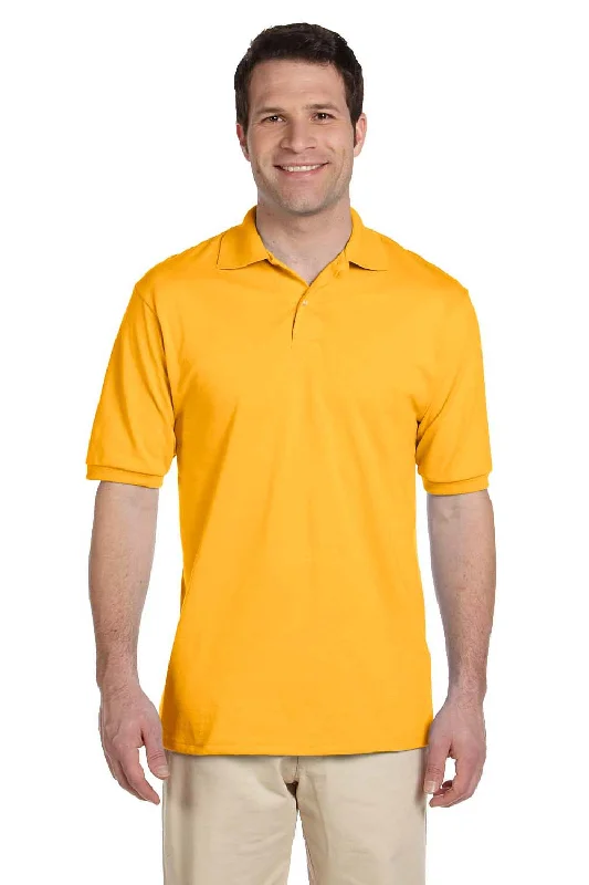 Classic Monochrome Layered Outfits Jerzees Mens SpotShield Stain Resistant Short Sleeve Polo Shirt - Gold Classic Monochrome Layered Outfits Jerzees Mens SpotShield Stain Resistant Short Sleeve Polo Shirt - Gold