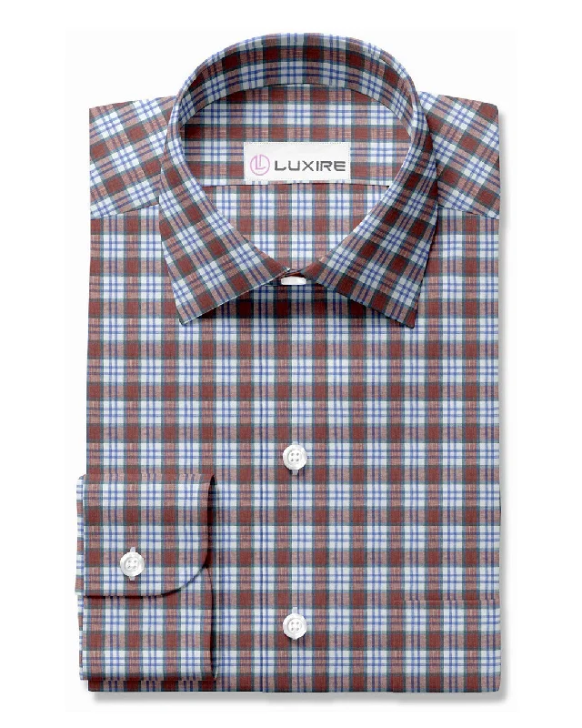 Urban Cool Sleek Designs Linen: Blue Red White Madras Tattersall