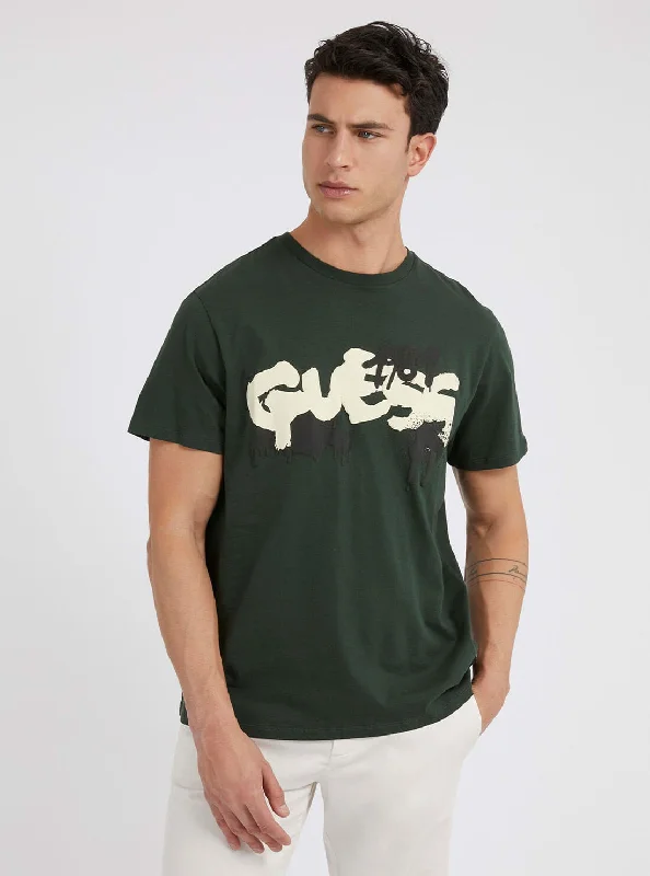 Understated Street Athletic Gear Eco Green Graffiti Logo T-Shirt
