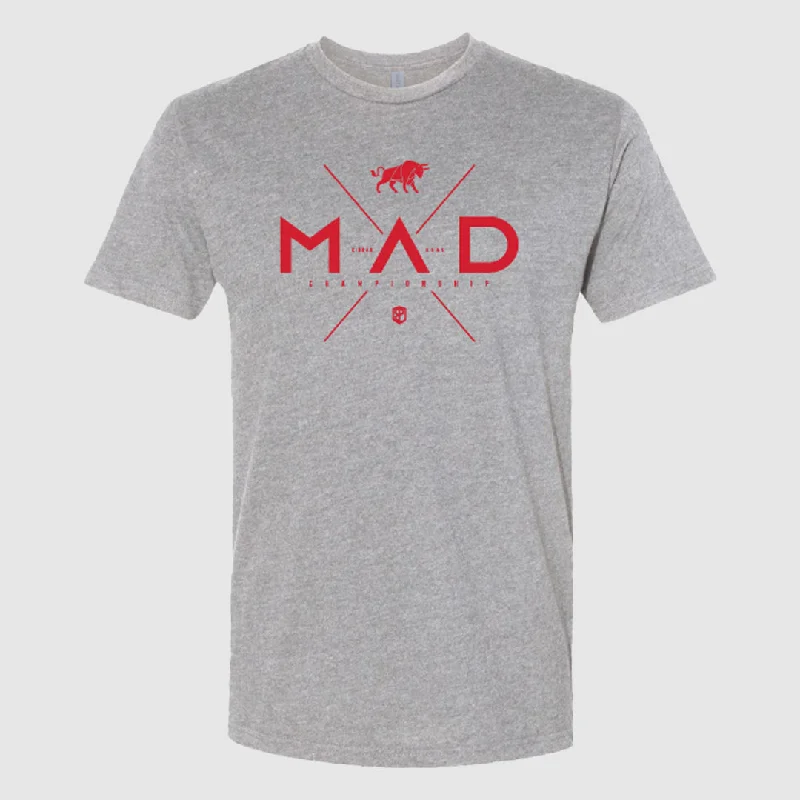Street Minimal Warm Jackets MAD X T-Shirt (MAD- Dark Heather Grey)
