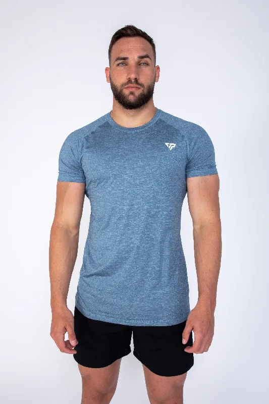 Vintage Sleek Versatile Wear Marle DRY-FIT Tee - Zephyr